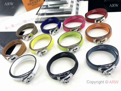 New Replica Hermes Double Leather Bracelet